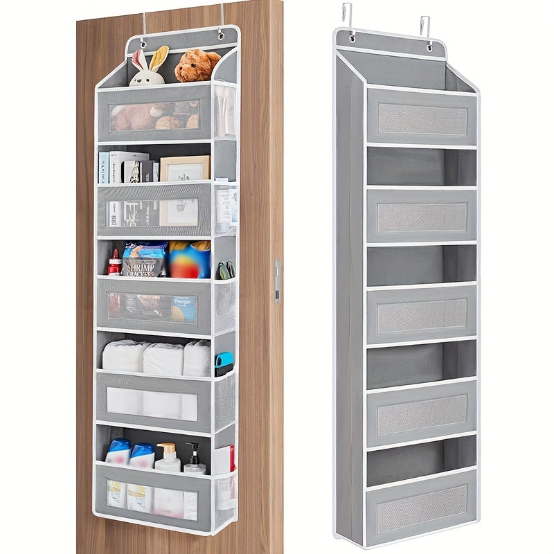 5-Shelf Hanging Storage Organizer - Behind Door, Anti-Tilt, 5 Large Capacity Pockets, Suitable for Bedroom, Bathroom, Food Pantry, Perfect for Halloween and Christmas Gift