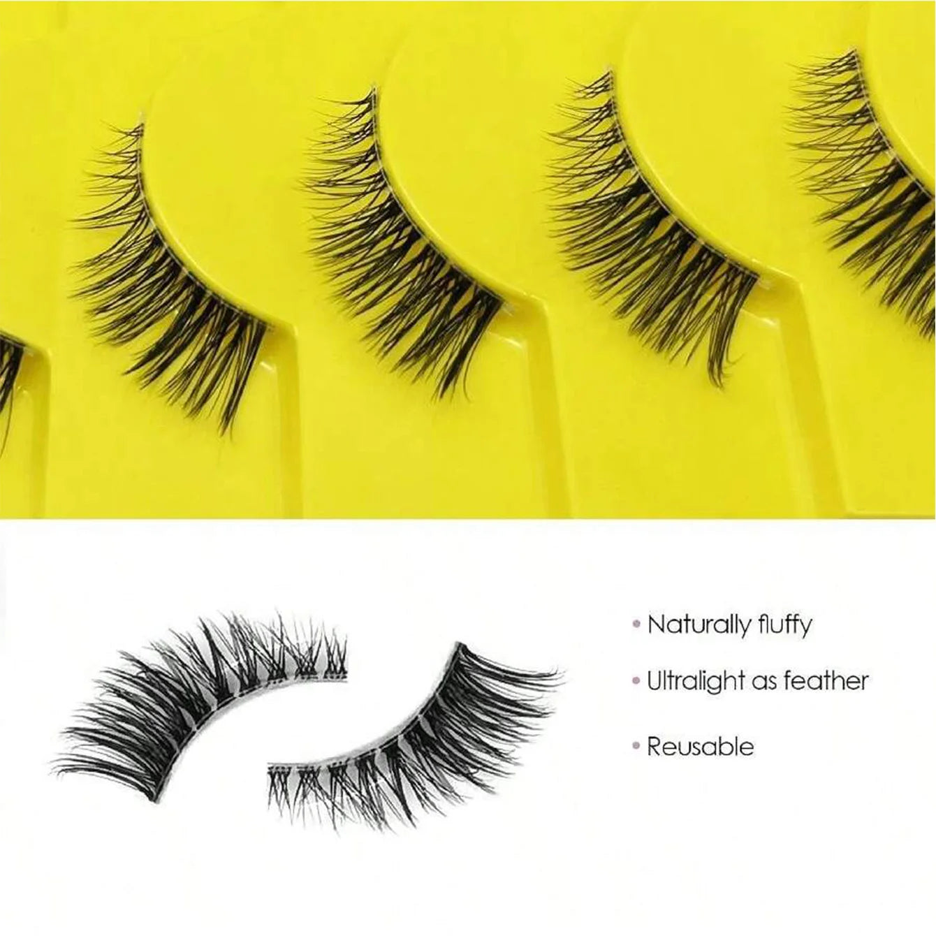 Ten pairs of half eye lashes, naturally soft and sweat-proof false eyelashes for novices and beginners