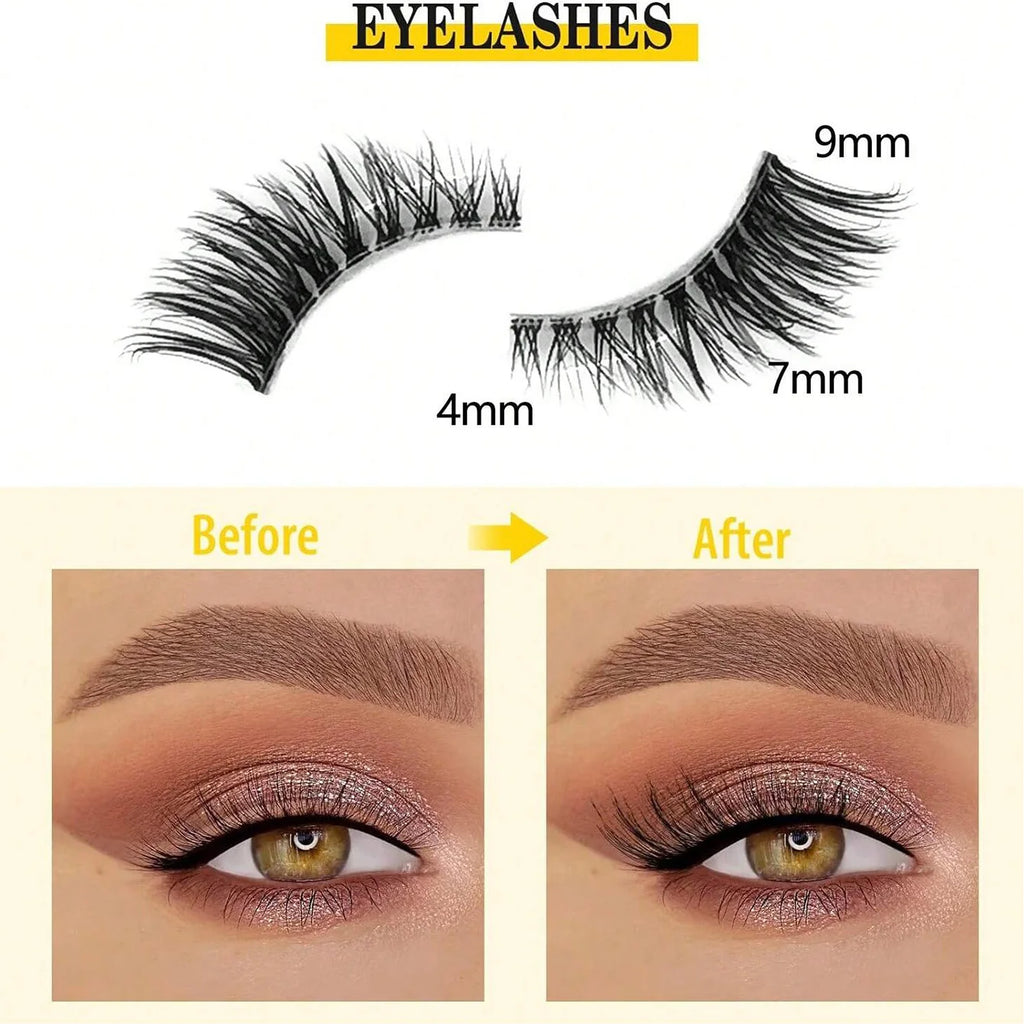 Ten pairs of half eye lashes, naturally soft and sweat-proof false eyelashes for novices and beginners