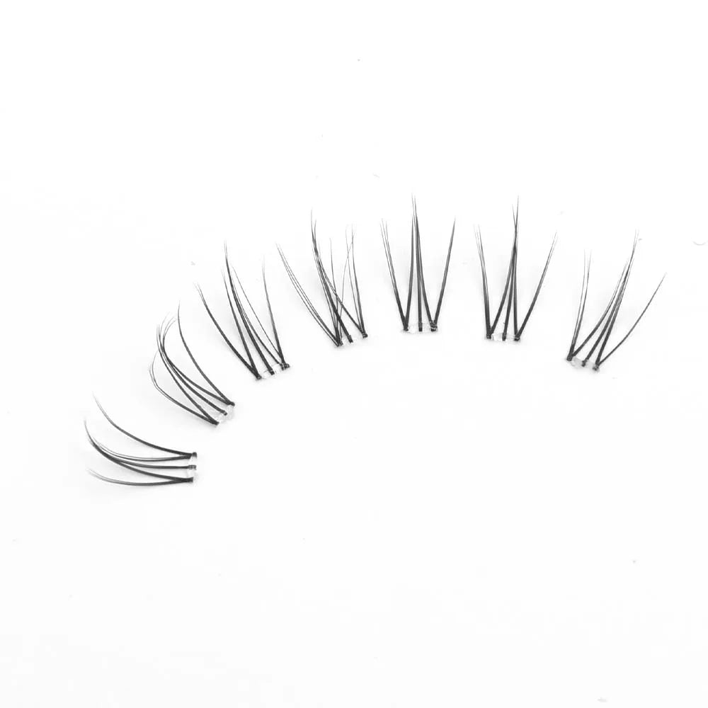 6 Rows Of Glue-Free False Eyelashes In A Single Cluster, Natural And Curled For Comfortable Wearfalse Eyelashes Eye Make-Up