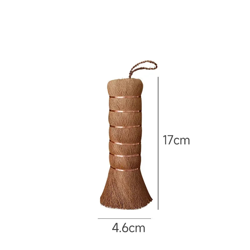 Natural Household Cleaning Broom, Coconut Palm, Silk Cup, Tea Set Brush, Tea Table Cleaning Brush, 1 Piece