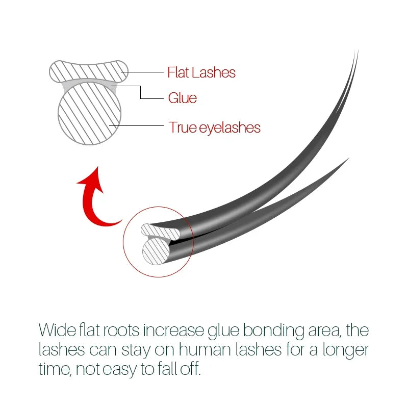 SONG LASHES  Flat Ellipse Eyelash Extensions Maquiagem Split Tips Ellipse Shaped Natural Light Magnetic Ellipse Lashes