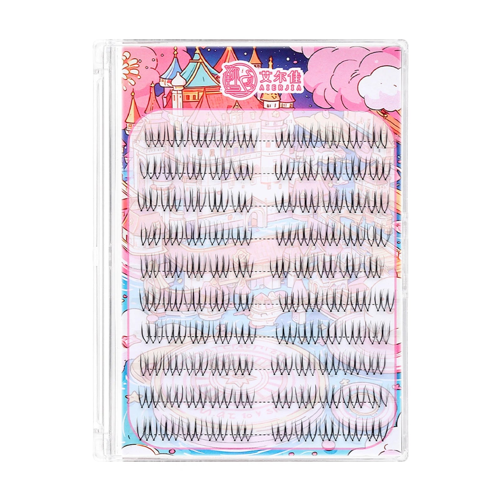 DIY U shaped Resuable Lashes Spiky Cluster Eyelash Extensions For Korean Kpop Girl Eye Makeup Tool 10 Rows