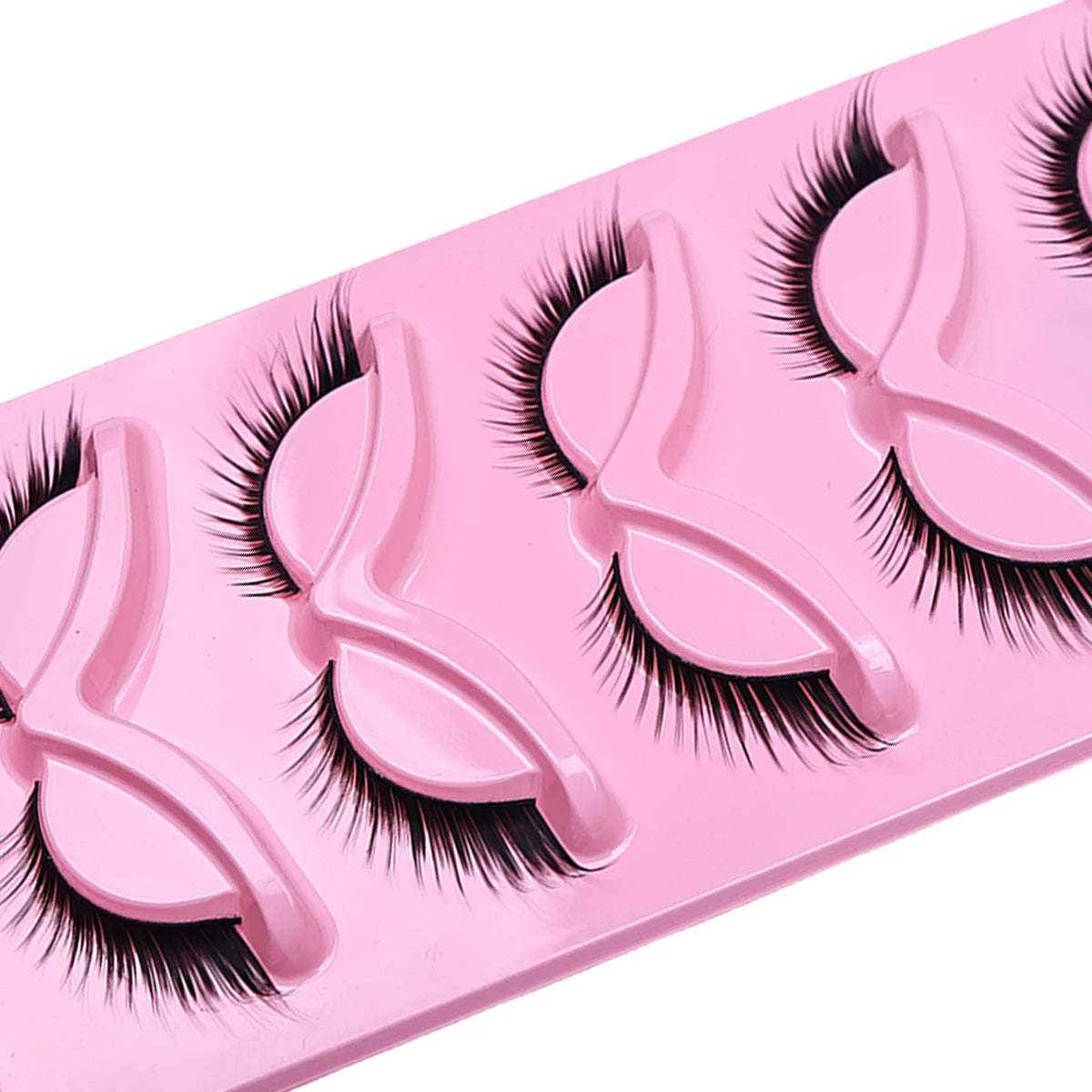 5 Pairs Cat Eye Lashes Long Lashes Cat Eye Look Wispy Lashes Eye End Elongated Strip Thick False Eyelashes