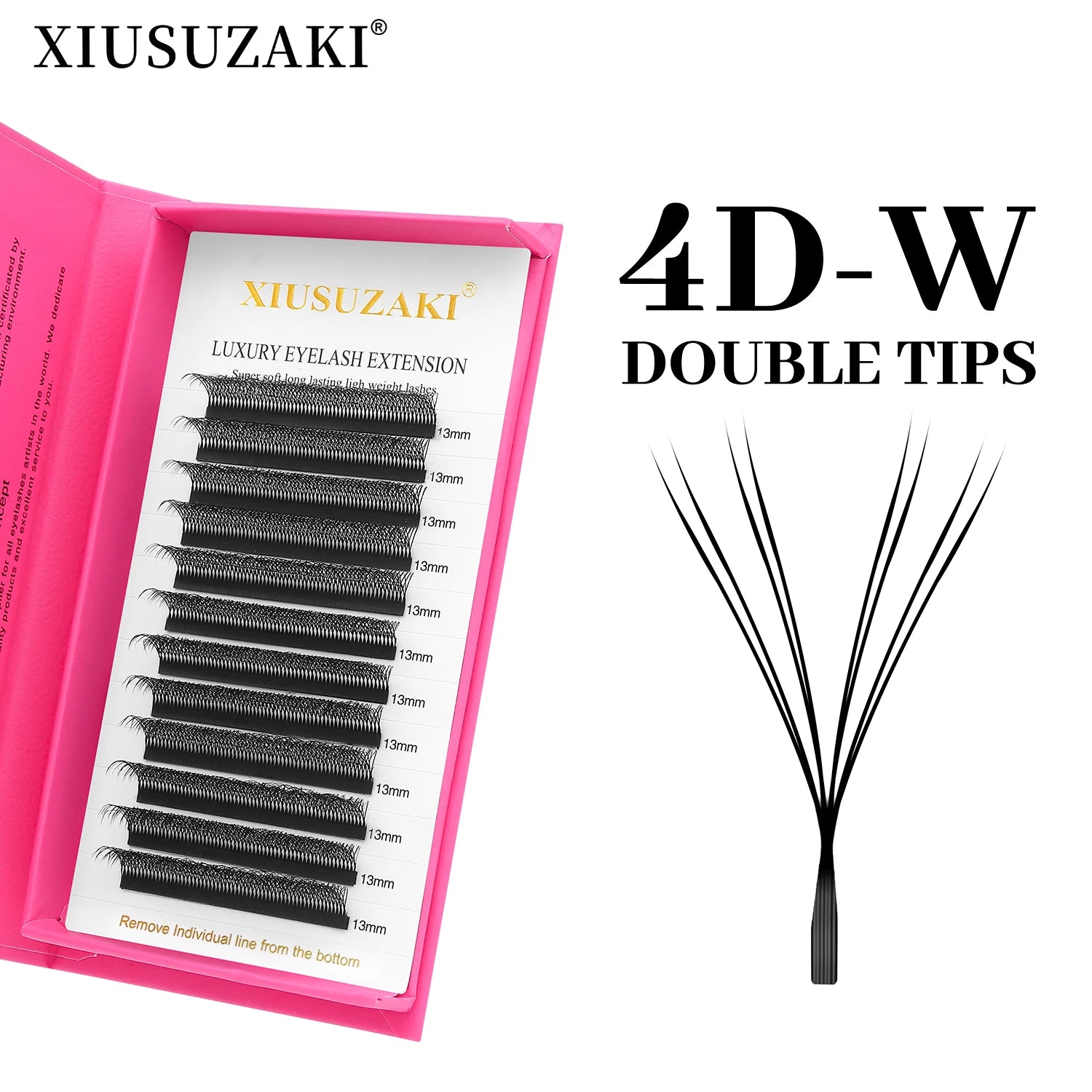 XIUSUZAKI W Shaped Lashes Bloom 2D 3D 4D 5D 6D 7D 8D Automatic Flowering Premade Fans Eyelashes Extensions YY Individual Lashes