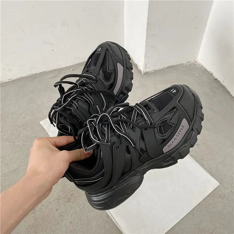Fashion Women's Tennis Trend Sneakers Woman Chunky Casual Sports Shoes Thick Bottom Women Men Flats Walking Shoes 2023