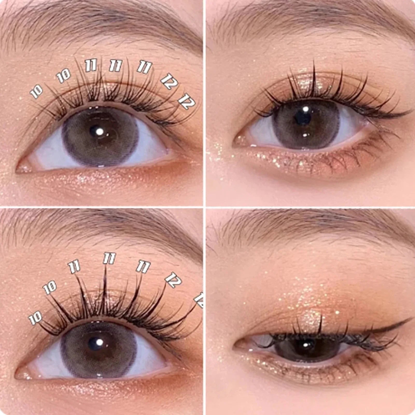 False Eyelashes A/M Type 7-12mm Mix A Fake Lashes Natural Fairy Lash Korean Makeup Individual Cluster Eye Lashes