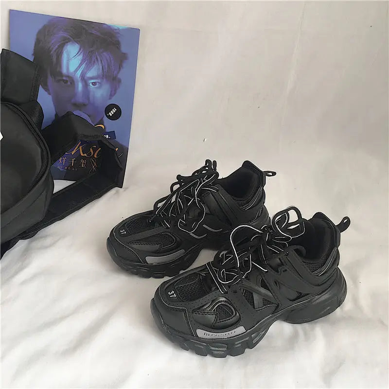 Fashion Women's Tennis Trend Sneakers Woman Chunky Casual Sports Shoes Thick Bottom Women Men Flats Walking Shoes 2023