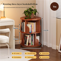 Children's Portable 360-Degree Rotating Bookshelf Floor Storage Rack Living Room Home Organization Cabinet
