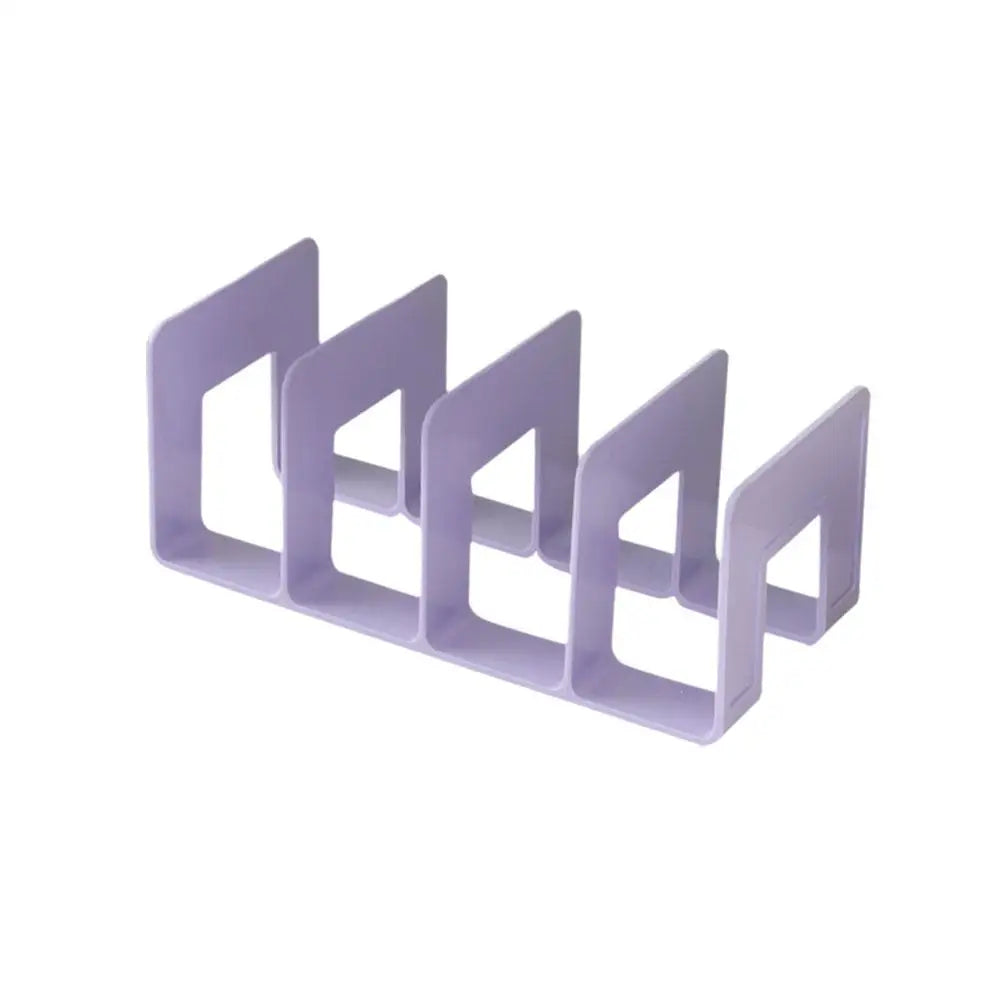 Four Sided Bookshelf Partition Book Clip Rack Book Baffle, Desktop Storage,Fixed Books,Creative Student Office Book Shelf