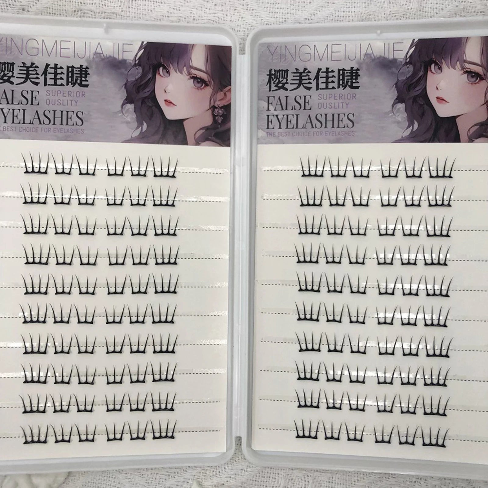 Glue-free Korean Style False Eyelashes Girl Group Fashion Eyelash Extension Natural Manga Segemented DIY Lashes Large Capacity