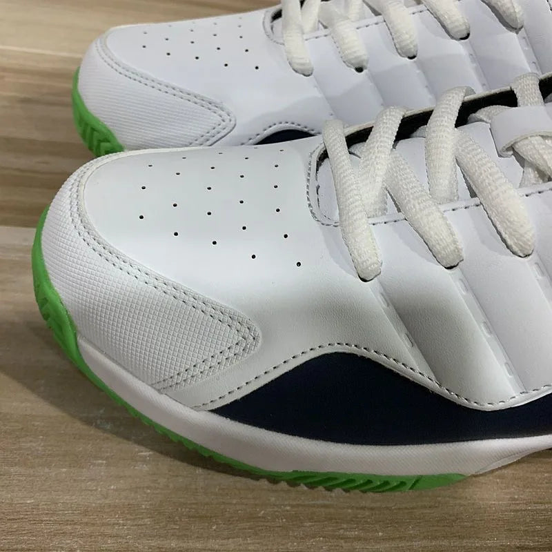 Professional Tennis Shoes Men Women White Leather Badminton Training Couples Anti-Slippery Sport Sneakers Man Training Shoes