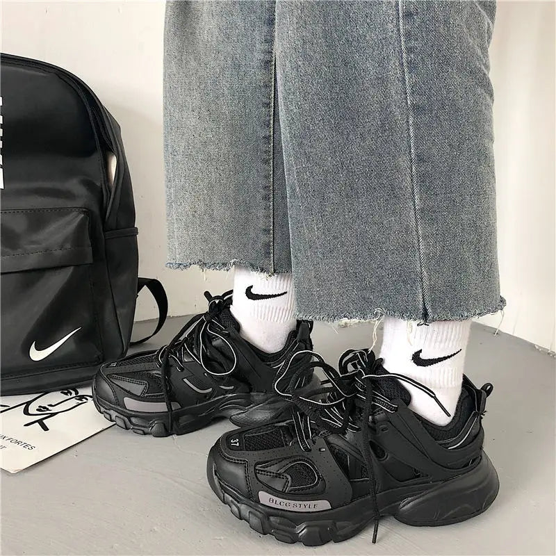 Fashion Women's Tennis Trend Sneakers Woman Chunky Casual Sports Shoes Thick Bottom Women Men Flats Walking Shoes 2023