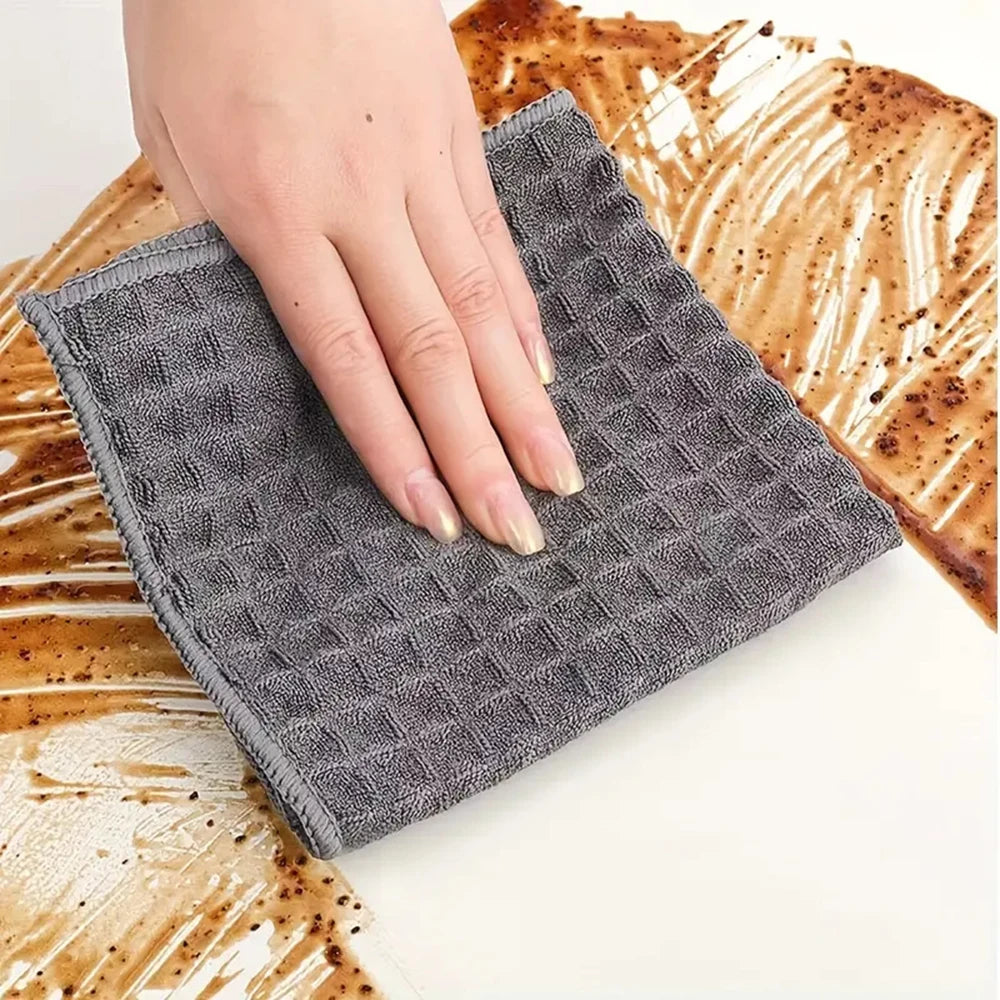 Household Pot Washing Rag High Water Absorption Stain Cleaning Cloths For Living Room