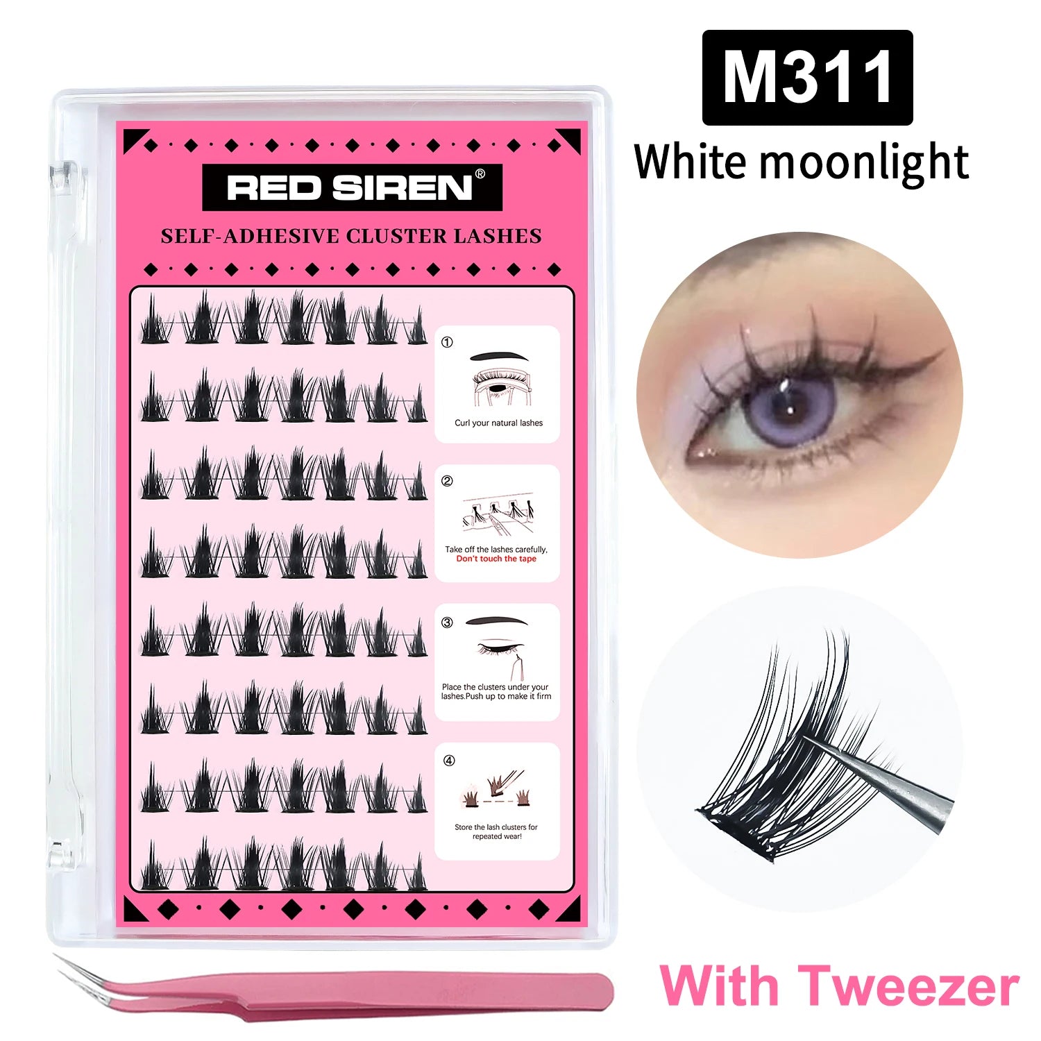 Lash Clusters Set No Glue Needed Self Adhesive Eyelashes Korean Makeup Natural Look Wispy Individual Eyelashes New Manga Lashes