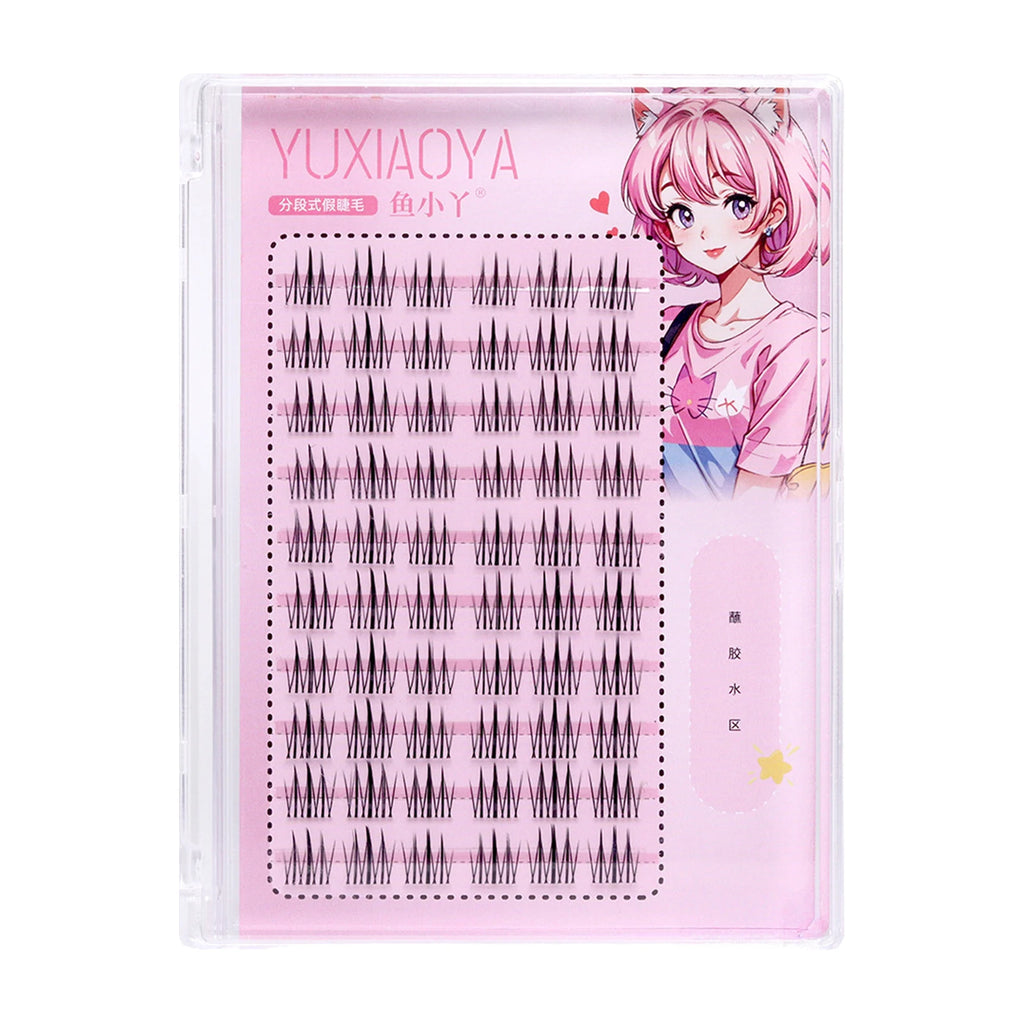 DIY U shaped Resuable Lashes Spiky Cluster Eyelash Extensions For Korean Kpop Girl Eye Makeup Tool 10 Rows