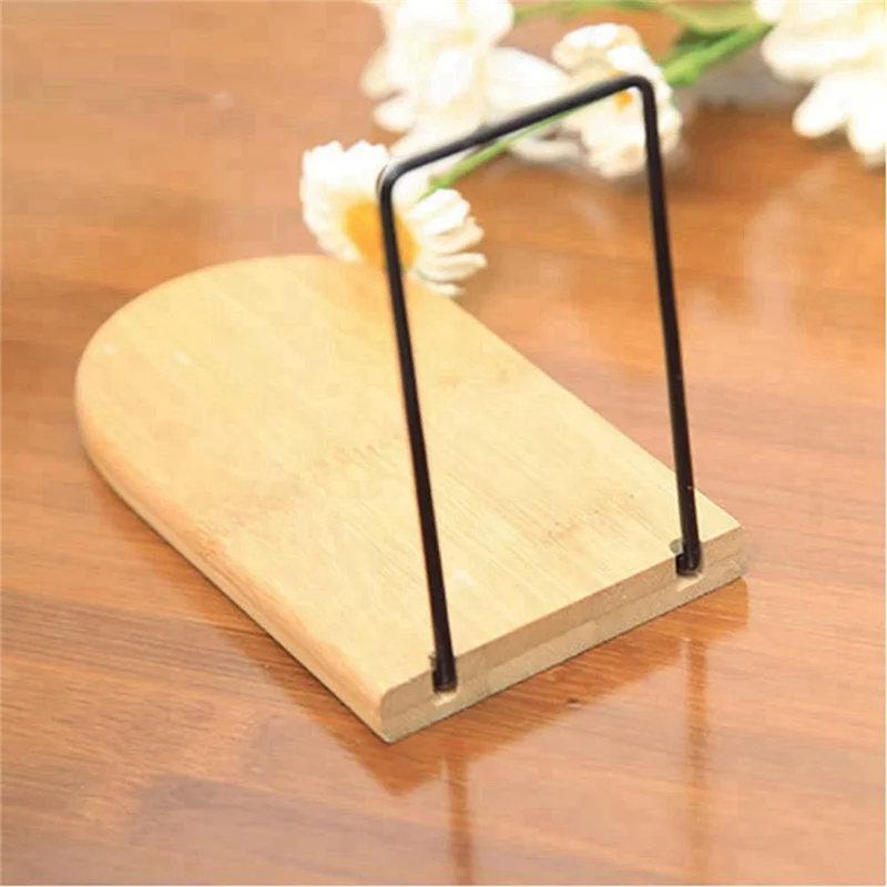 A19F-Wood Decorative Bookends Office Book Stand Bookshelf Ends Sturdy Book Holders For Shelves