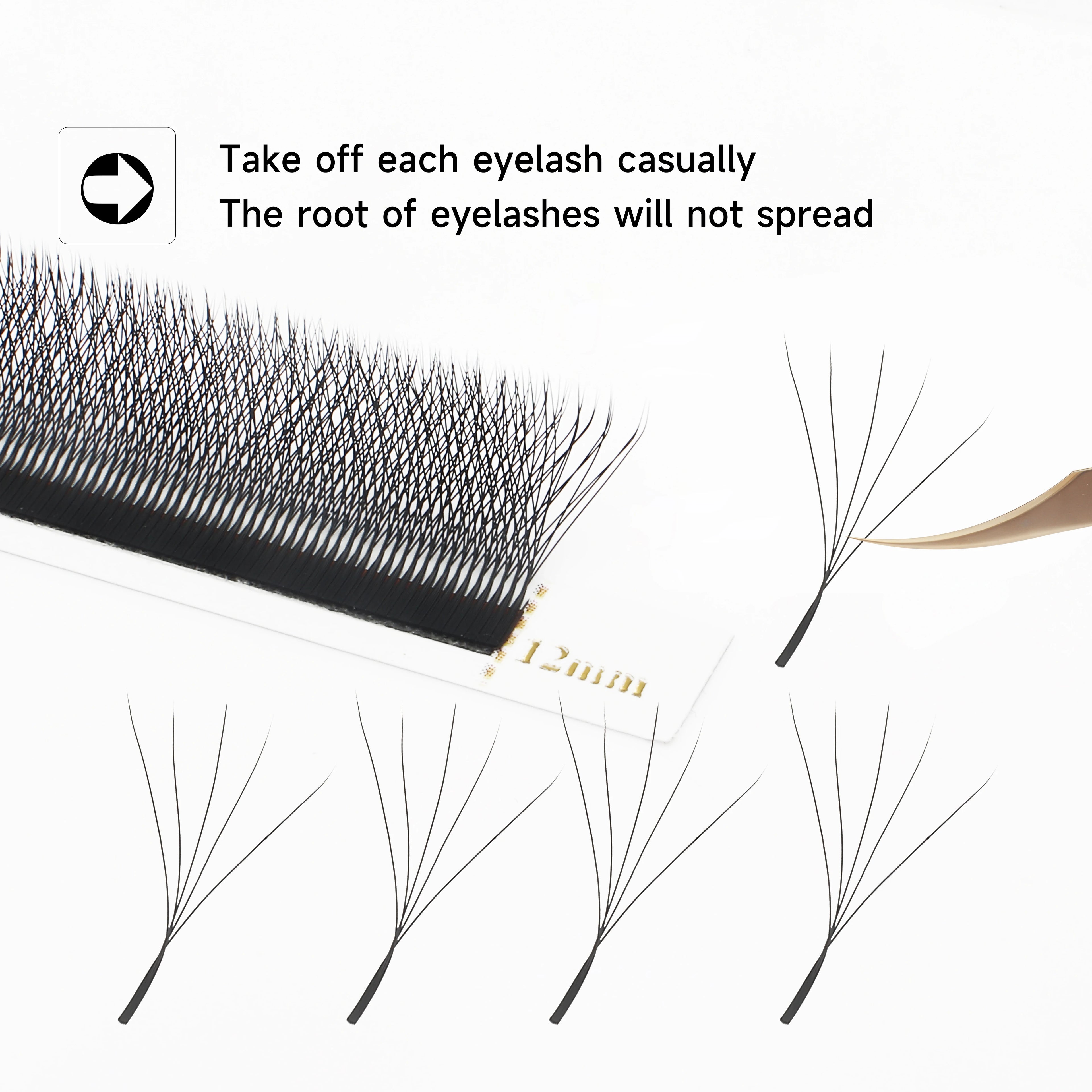 XIUSUZAKI W Shaped Lashes Bloom 2D 3D 4D 5D 6D 7D 8D Automatic Flowering Premade Fans Eyelashes Extensions YY Individual Lashes
