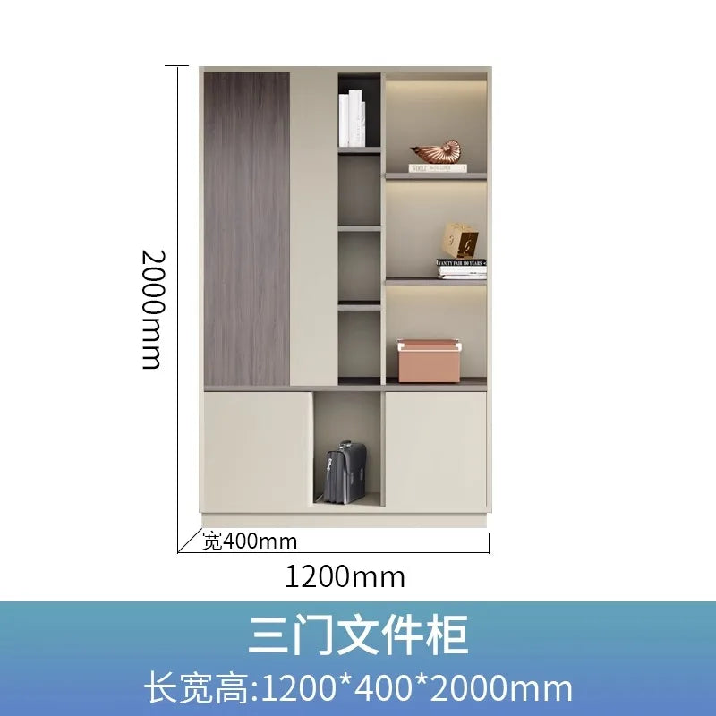 cabinet 3-tier storage bookshelf office stationery living room children's bookstore Wooden shelf Stand for books furniture
