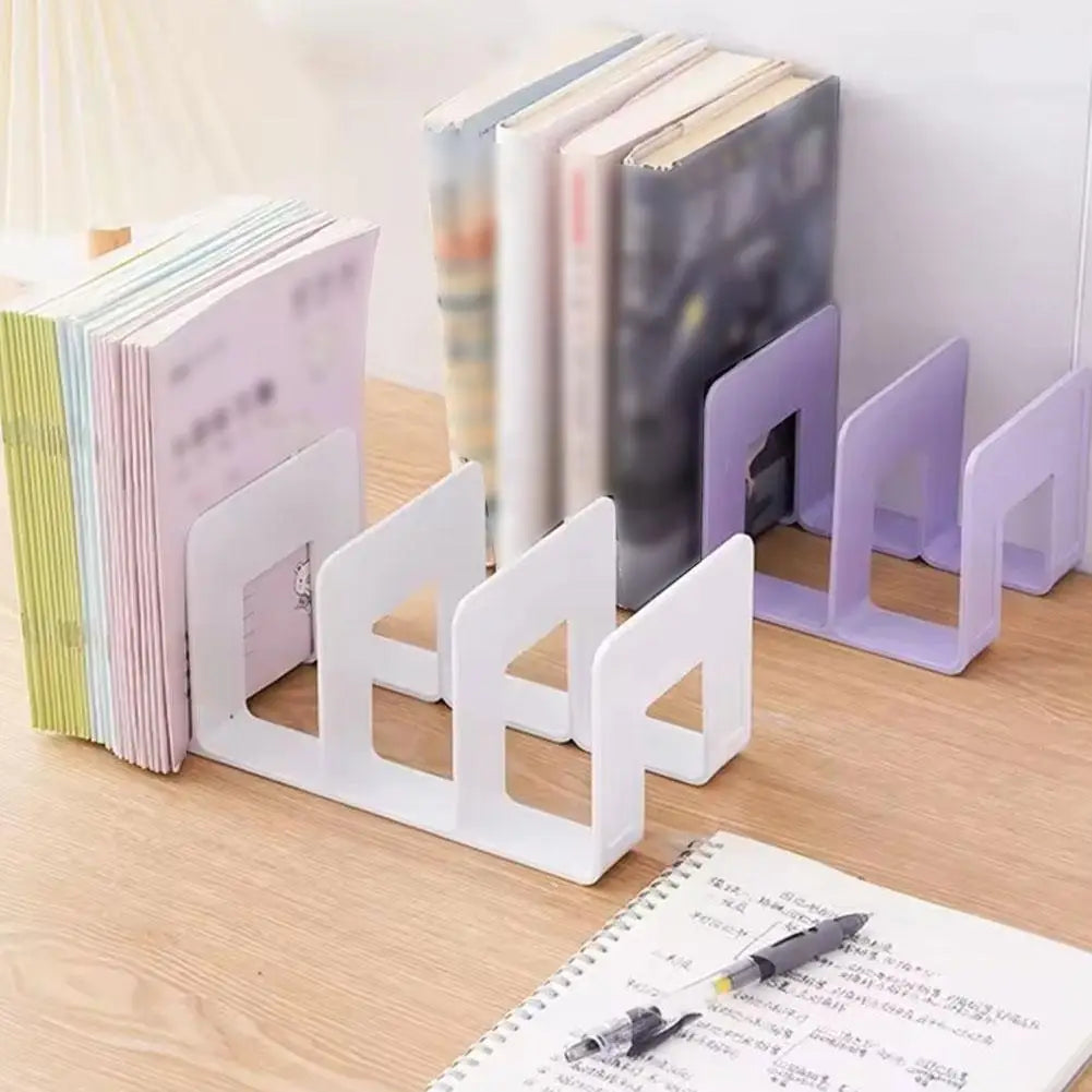Desktop File Organizer Storage Rack Colorful Book Holder Bookends Stand Bookshelf Desktop Decor For Students Kids Office Desk