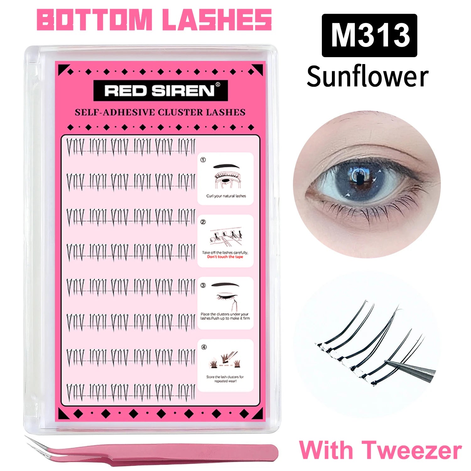 Lash Clusters Set No Glue Needed Self Adhesive Eyelashes Korean Makeup Natural Look Wispy Individual Eyelashes New Manga Lashes