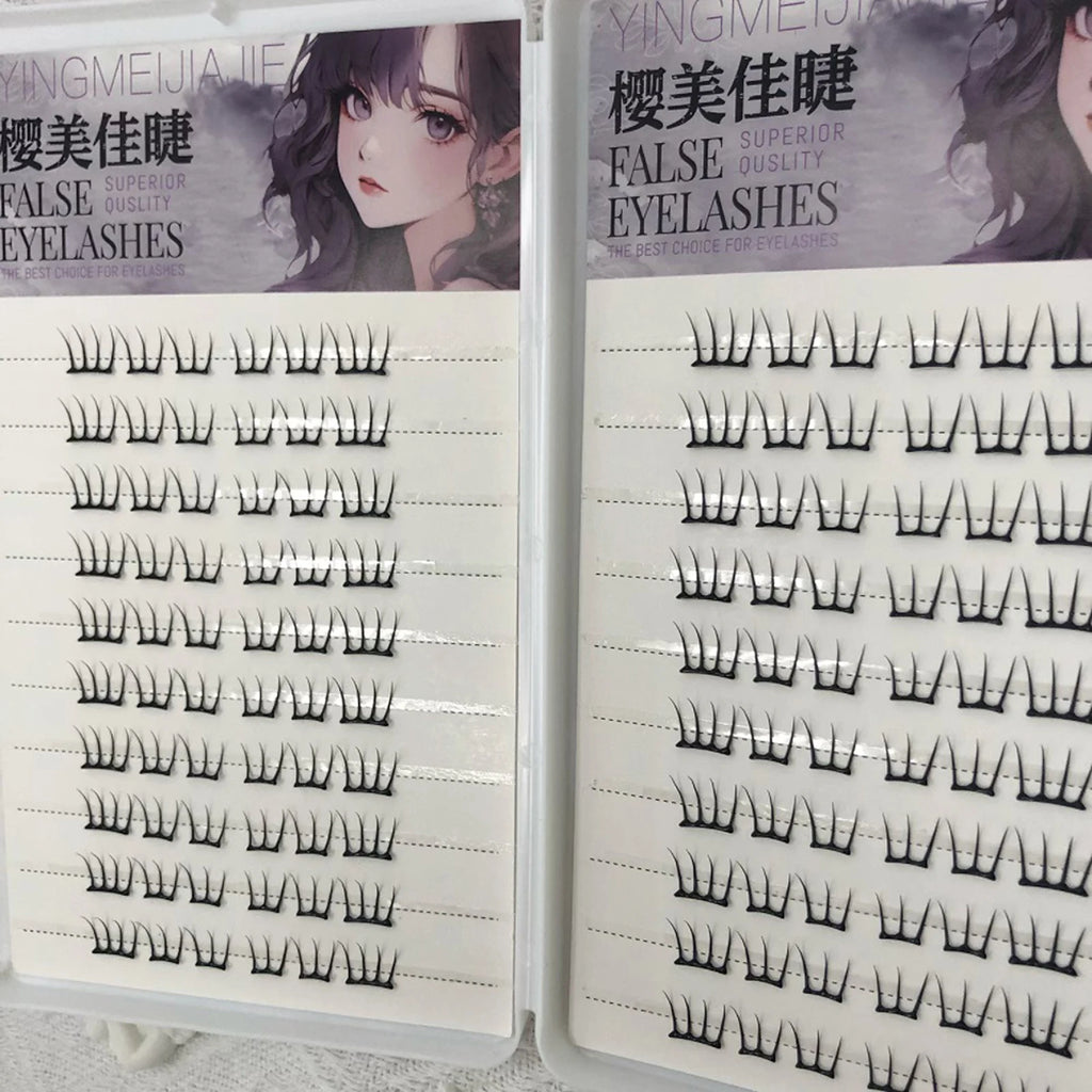 Glue-free Korean Style False Eyelashes Girl Group Fashion Eyelash Extension Natural Manga Segemented DIY Lashes Large Capacity