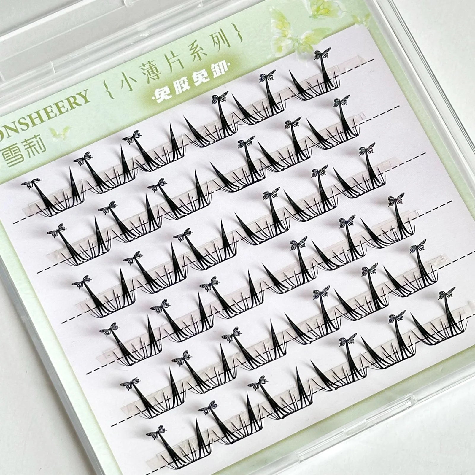 Natural Cosplay False Eyelashes No Glue Need Eyelash Clusters False Eyelashes for Eye-Lifting Effect DIY Makeup Use Makeup Tools
