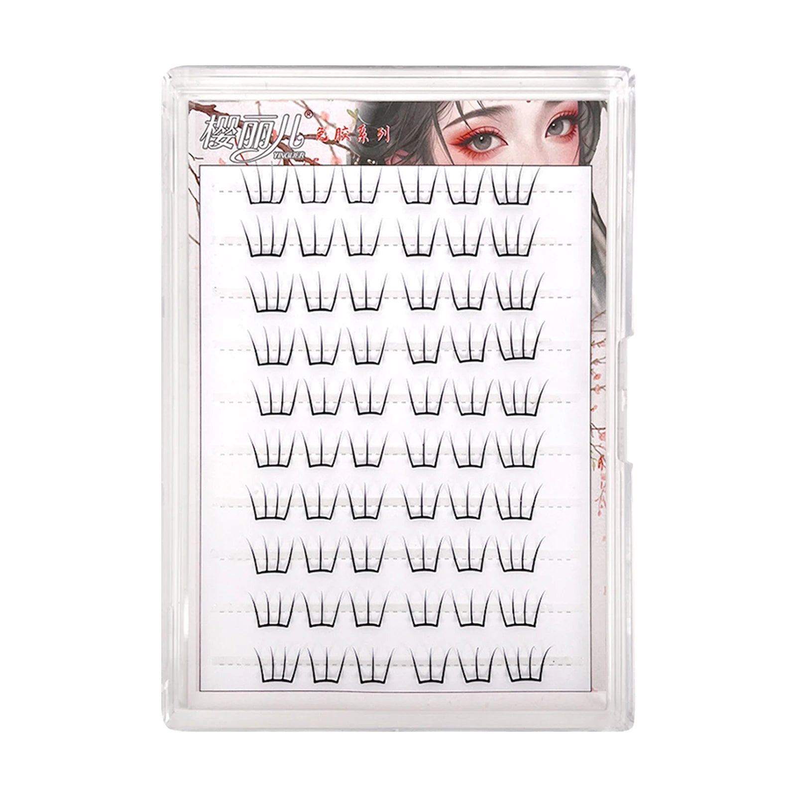 DIY U shaped Resuable Lashes Spiky Cluster Eyelash Extensions For Korean Kpop Girl Eye Makeup Tool 10 Rows
