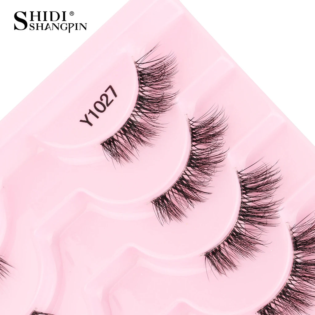 Half Eyelashes False Lashes 10-5 Pairs Cat Eye Eyelashes Eyelash Extension 3D Mink Half Lash Natural Makeup faux Cils maquiagem