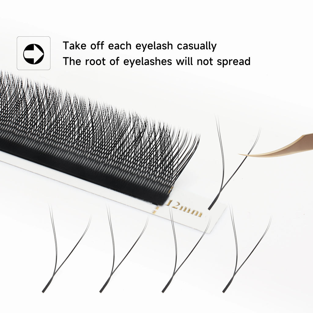 XIUSUZAKI W Shaped Lashes Bloom 2D 3D 4D 5D 6D 7D 8D Automatic Flowering Premade Fans Eyelashes Extensions YY Individual Lashes