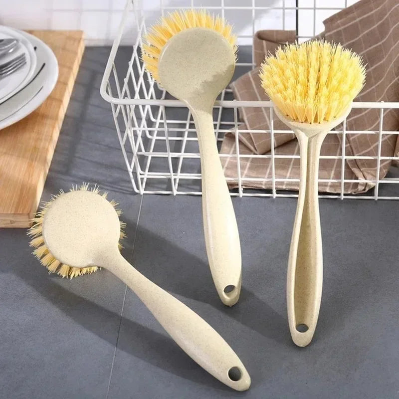 Cleaning Brush Household Decontamination Pot Washing Dishwashing Brush Hanging Sink Stove Long Handle Cleaning Tools
