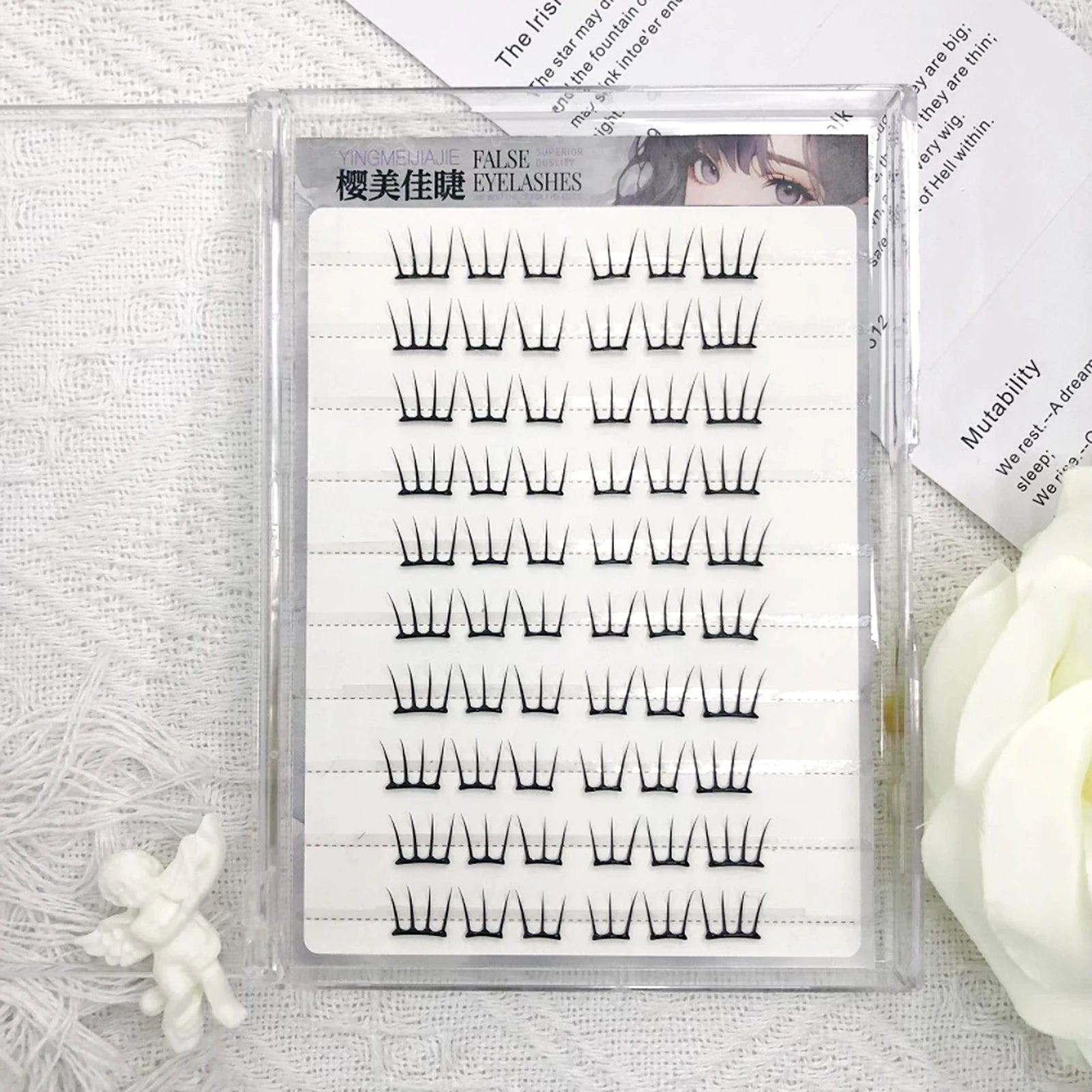 Glue-free Korean Style False Eyelashes Girl Group Fashion Eyelash Extension Natural Manga Segemented DIY Lashes Large Capacity