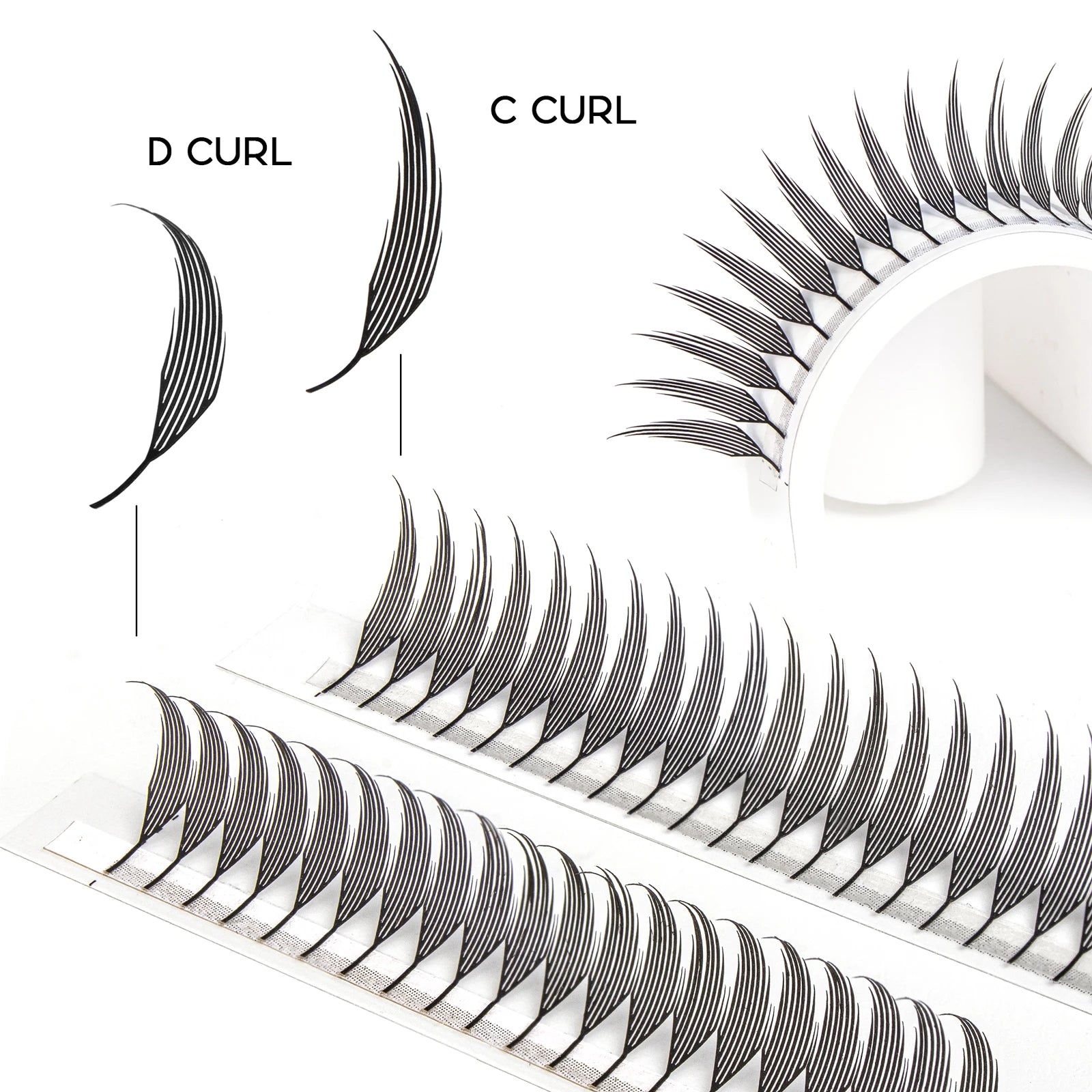 Befer Beauty Anime Lashes 240 Clusters Manga Style Feather Lash Flora Cat Eye Eyelashes 8-15mm C/D Curl Lash Extensions Supplier