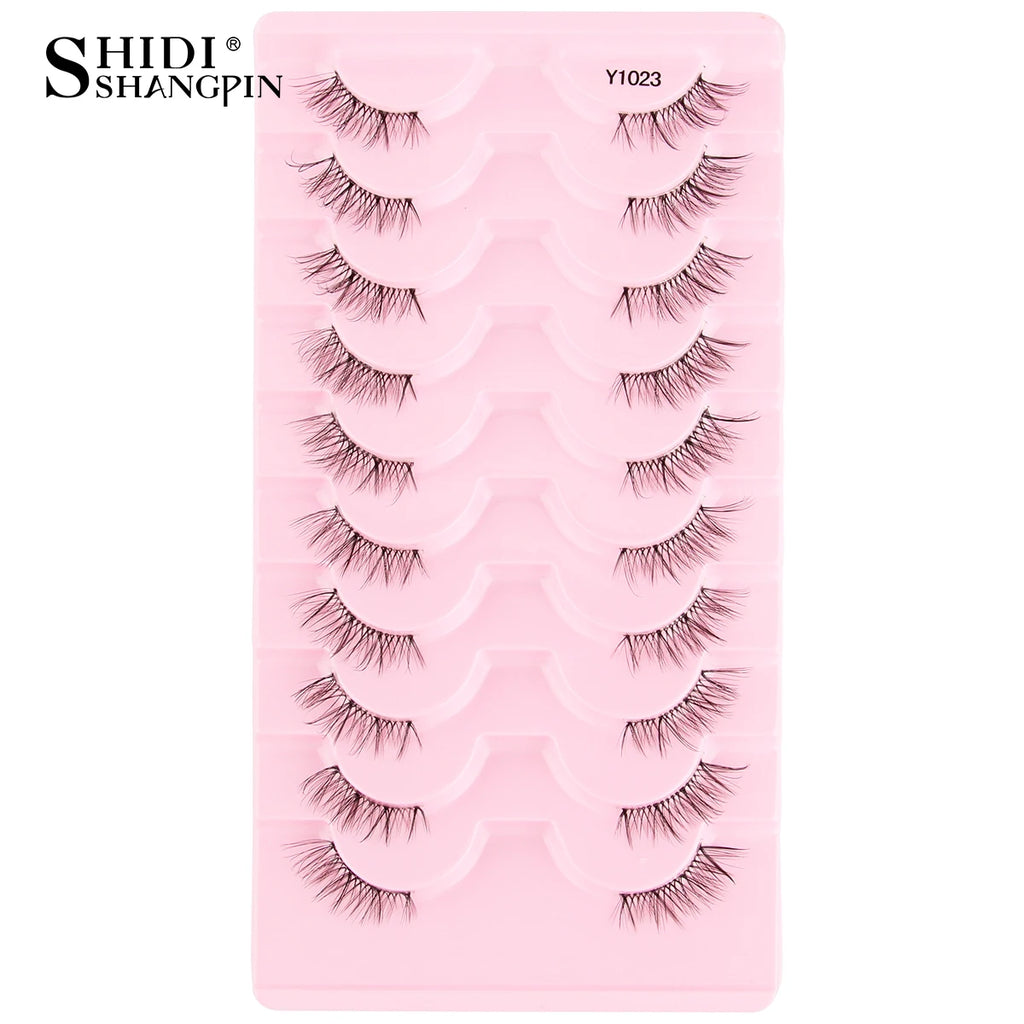 Half Eyelashes False Lashes 10-5 Pairs Cat Eye Eyelashes Eyelash Extension 3D Mink Half Lash Natural Makeup faux Cils maquiagem
