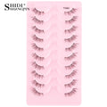 Half Eyelashes False Lashes 10-5 Pairs Cat Eye Eyelashes Eyelash Extension 3D Mink Half Lash Natural Makeup faux Cils maquiagem
