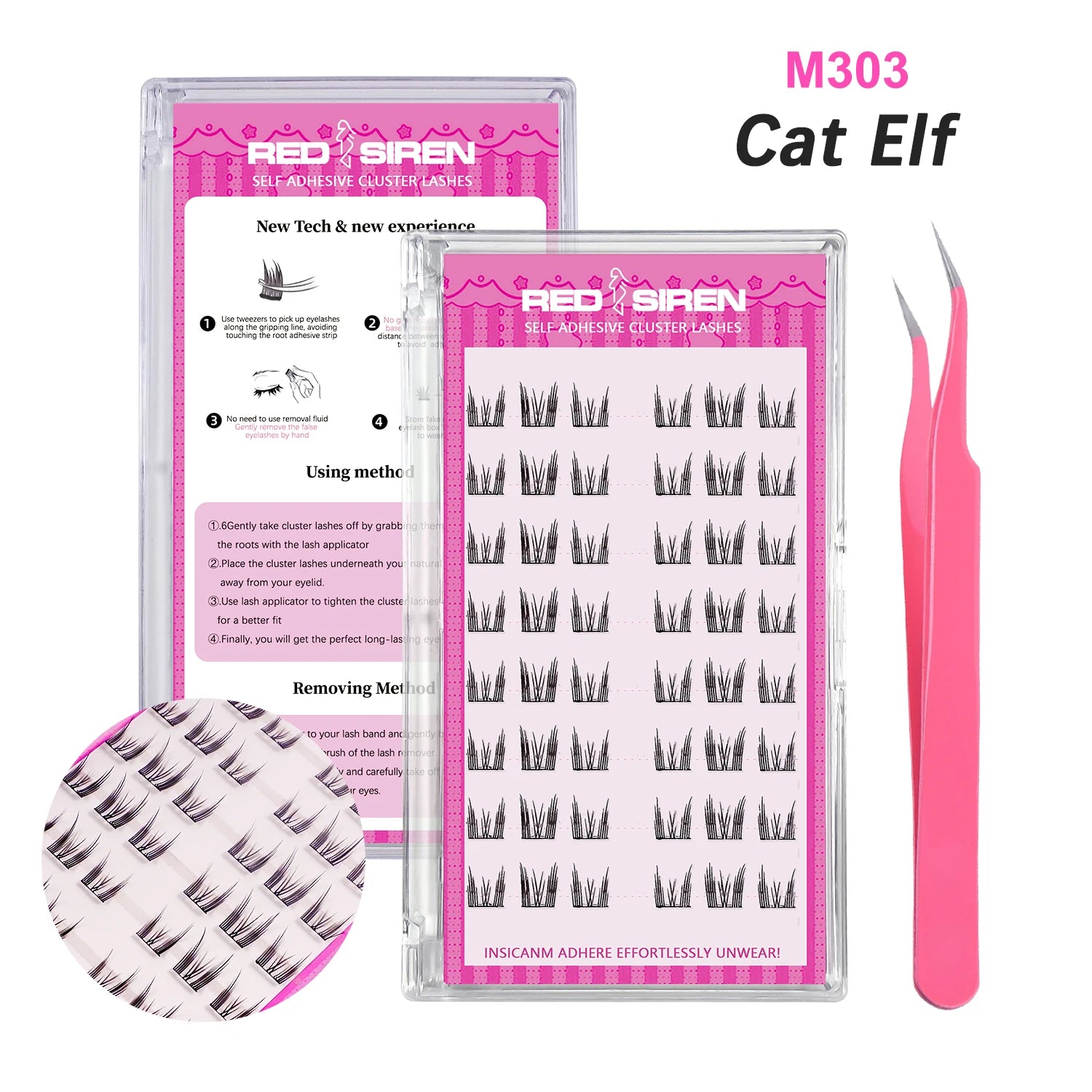 Lash Clusters Set No Glue Needed Self Adhesive Eyelashes Korean Makeup Natural Look Wispy Individual Eyelashes New Manga Lashes