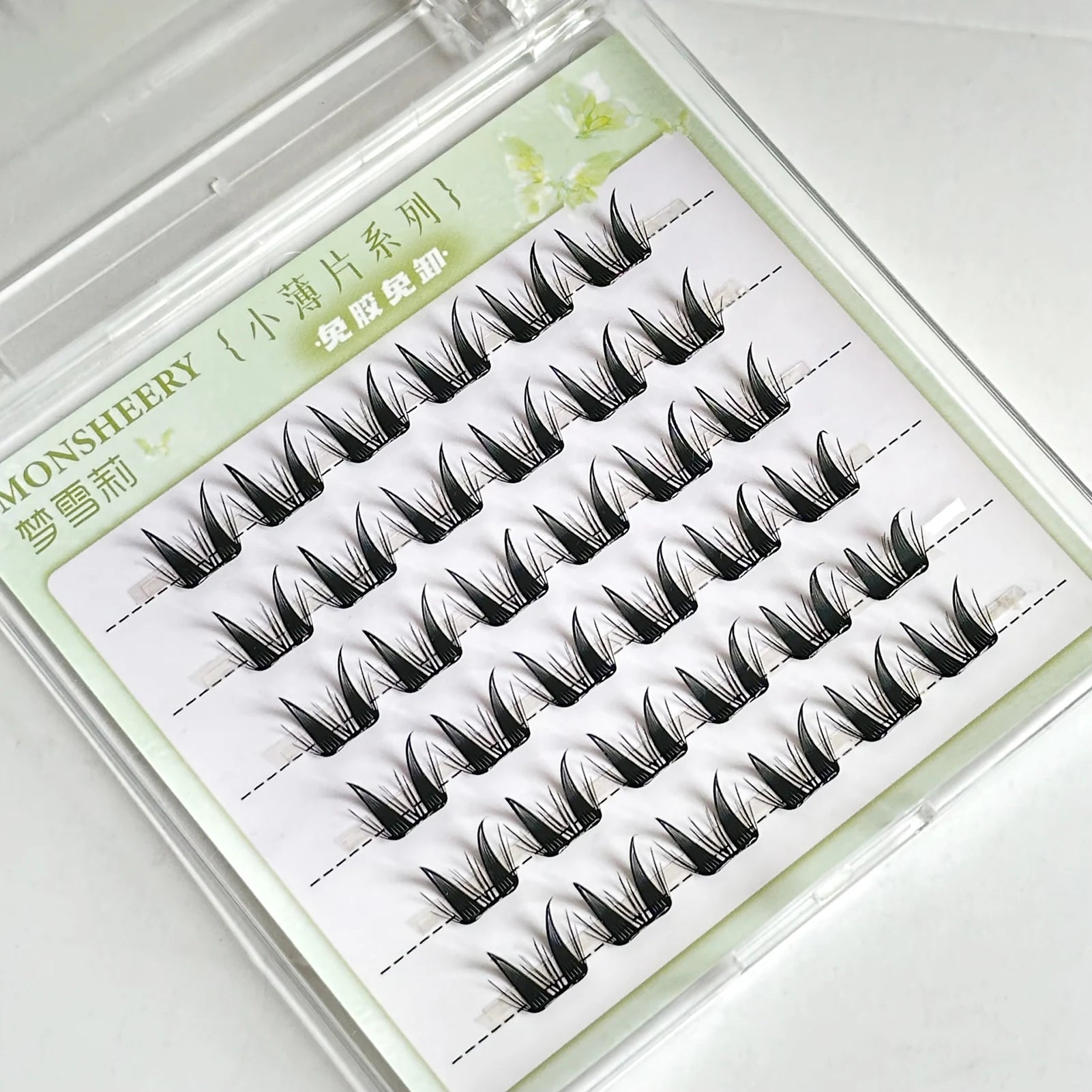 Natural Cosplay False Eyelashes No Glue Need Eyelash Clusters False Eyelashes for Eye-Lifting Effect DIY Makeup Use Makeup Tools
