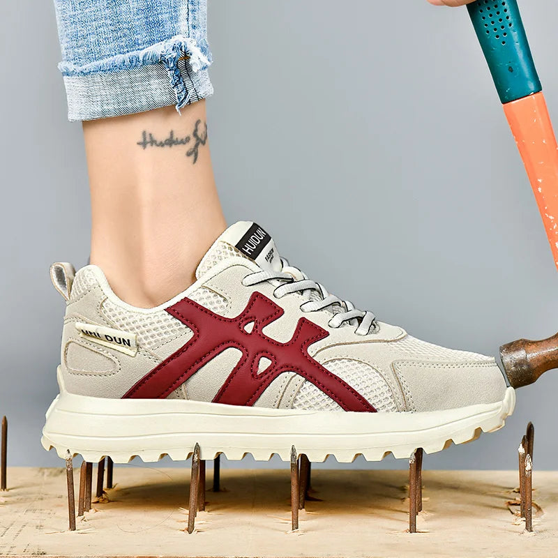 Women tennis work safety Shoes Comfor security shoes woman working Sneakers Lightweigh Breathable Non-Slip summer work boots