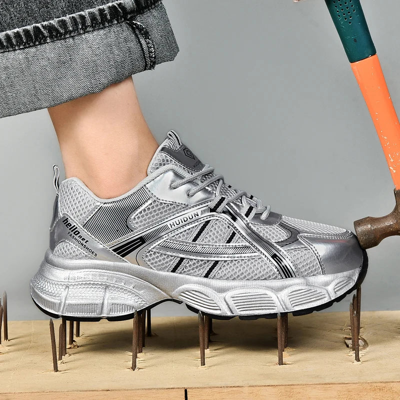 Women tennis work safety Shoes Comfor security shoes woman working Sneakers Lightweigh Breathable Non-Slip summer work boots
