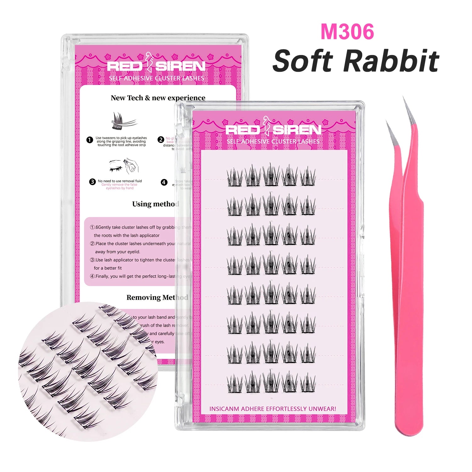 Lash Clusters Set No Glue Needed Self Adhesive Eyelashes Korean Makeup Natural Look Wispy Individual Eyelashes New Manga Lashes