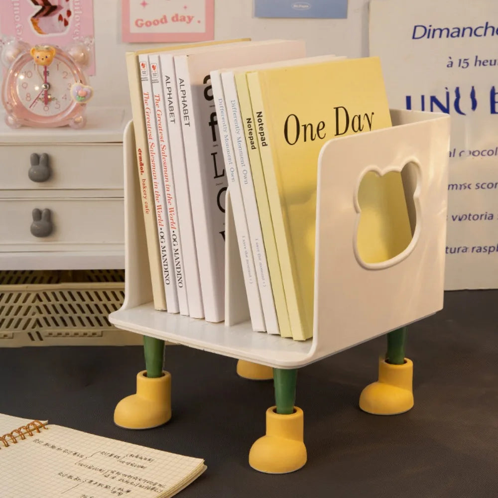 Exquisite Multi-layer Design Desktop Book Stand Efficient Easy to Install Layered Book Shelf Student Storage Rack Office