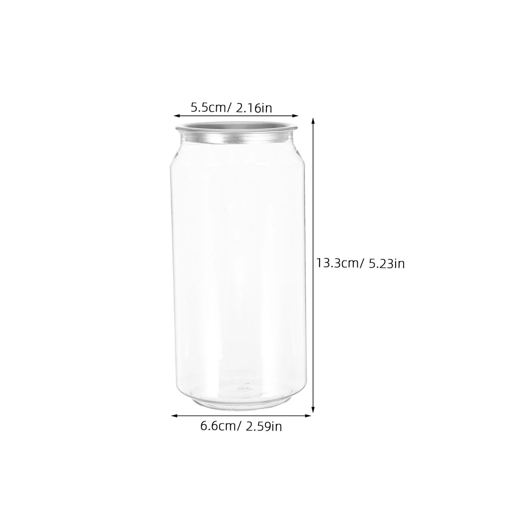 10Pcs Empty Juice Bottles 400Ml Transparent Plastic Drink Containers with Aluminum Cap Portable for Homemade Drinks Party Favors