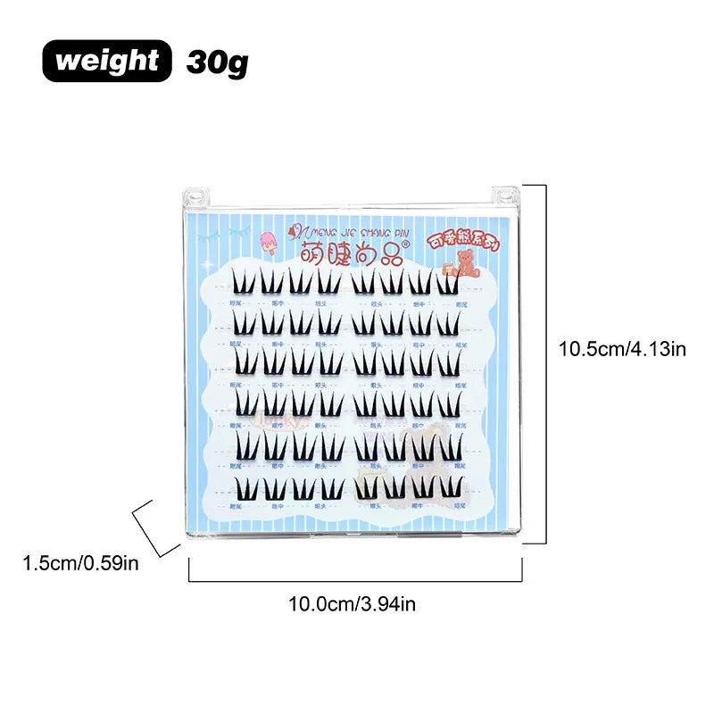 Ultra-thin Lashes Zero-touch False Eyelashes Natural Eyelash Clusters Lashes with Eyelash No-glue Self Adhesive Eyelashes