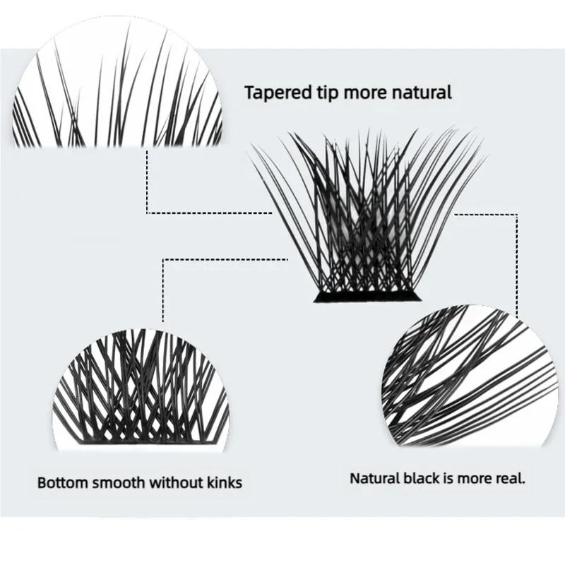 SENSE LASHES DIY 168 Cluster Lashes 14 Rows Segmented Beam Natural D Curl Individual Mink Eyelashes Makeup Supplies