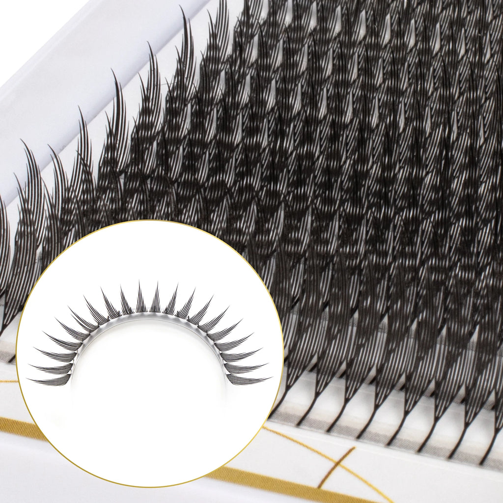 Befer Beauty Anime Lashes 240 Clusters Manga Style Feather Lash Flora Cat Eye Eyelashes 8-15mm C/D Curl Lash Extensions Supplier