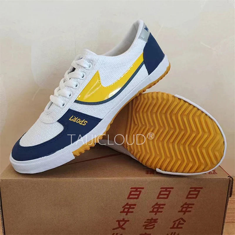 Table Tennis Shoes for Men and Women, Canvas Training Shoes, Cow Tendon Sole, Anti Slip