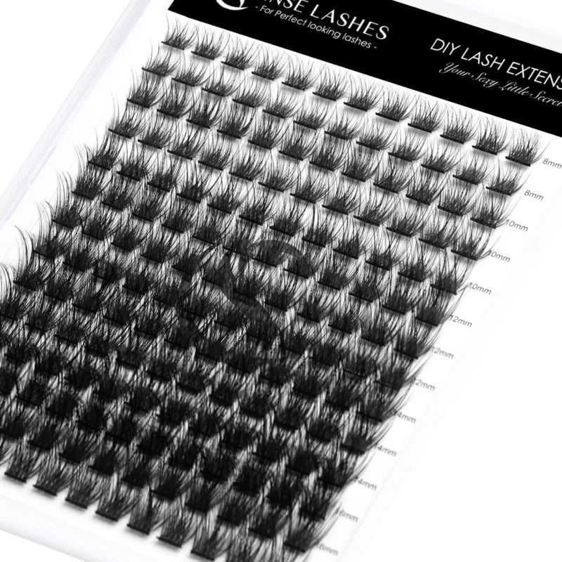 SENSE LASHES DIY 168 Cluster Lashes 14 Rows Segmented Beam Natural D Curl Individual Mink Eyelashes Makeup Supplies