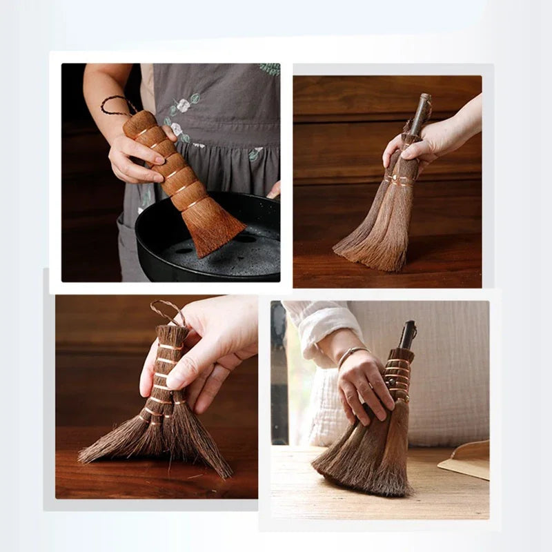 Natural Household Cleaning Broom, Coconut Palm, Silk Cup, Tea Set Brush, Tea Table Cleaning Brush, 1 Piece