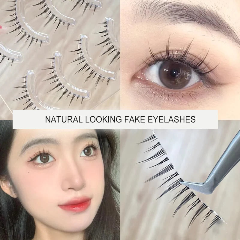 BLINKWAVE manhua lashes 5 Pairs Little Devil Fairy Fairy Eyelash Natural eyelashes Comic Eyes manga lashes korean makeup