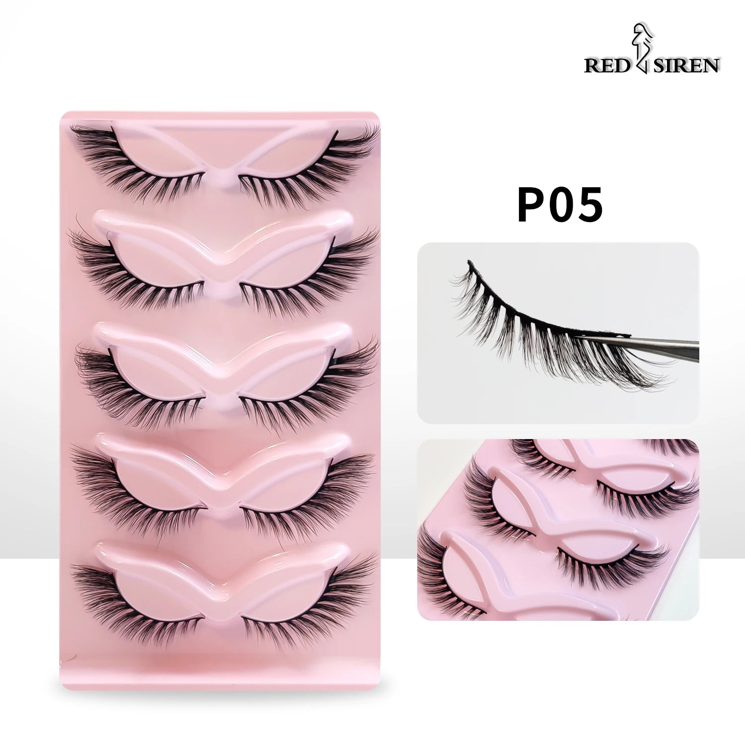 Makeup Eyelashes 5 Pairs Cat Eye Lashes Wholesale Natural Look End Eye Elongate Fox Eye Faux Mink Lashes